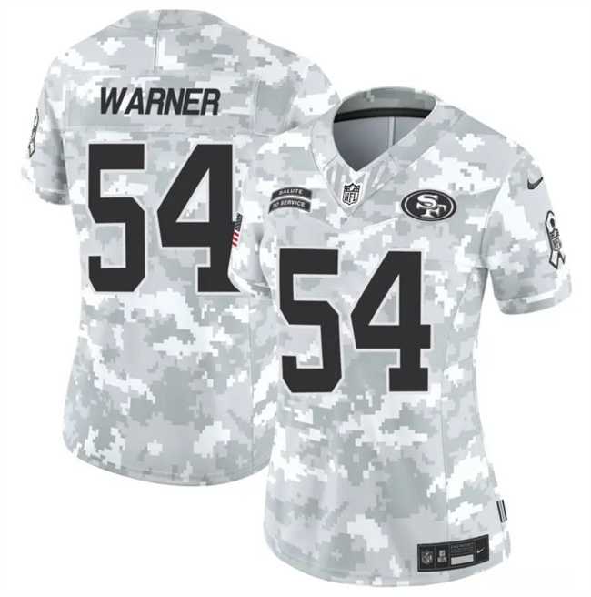 Womens San Francisco 49ers #54 Fred Warner 2024 F.U.S.E Arctic Camo Salute To Service Limited Stitched Jersey Dzhi